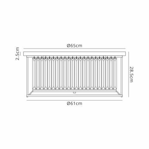 Mano Flush Ceiling 6 Light